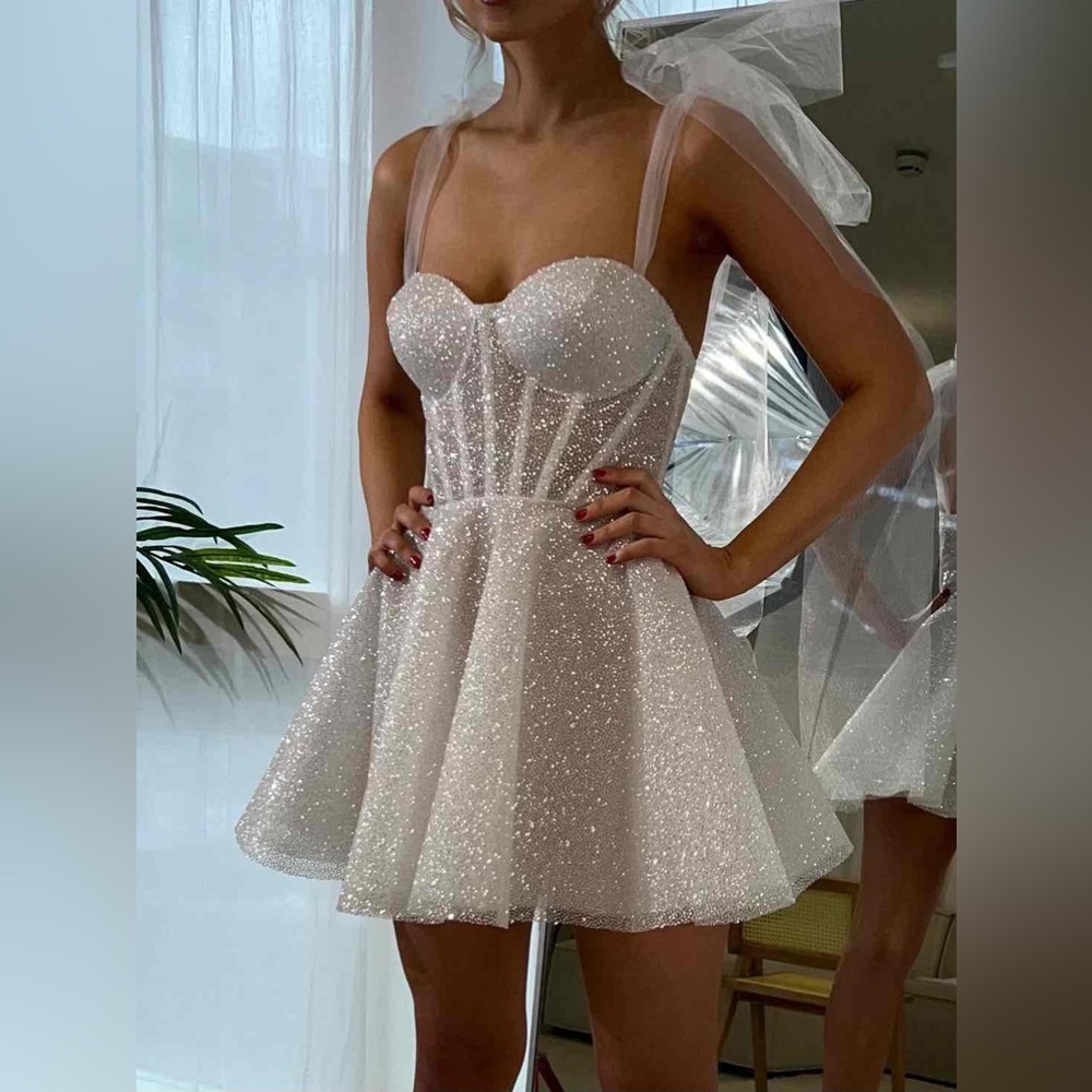 Rosie Etienne Emmelie Dress Bridal Sparkle Tulle Bow
